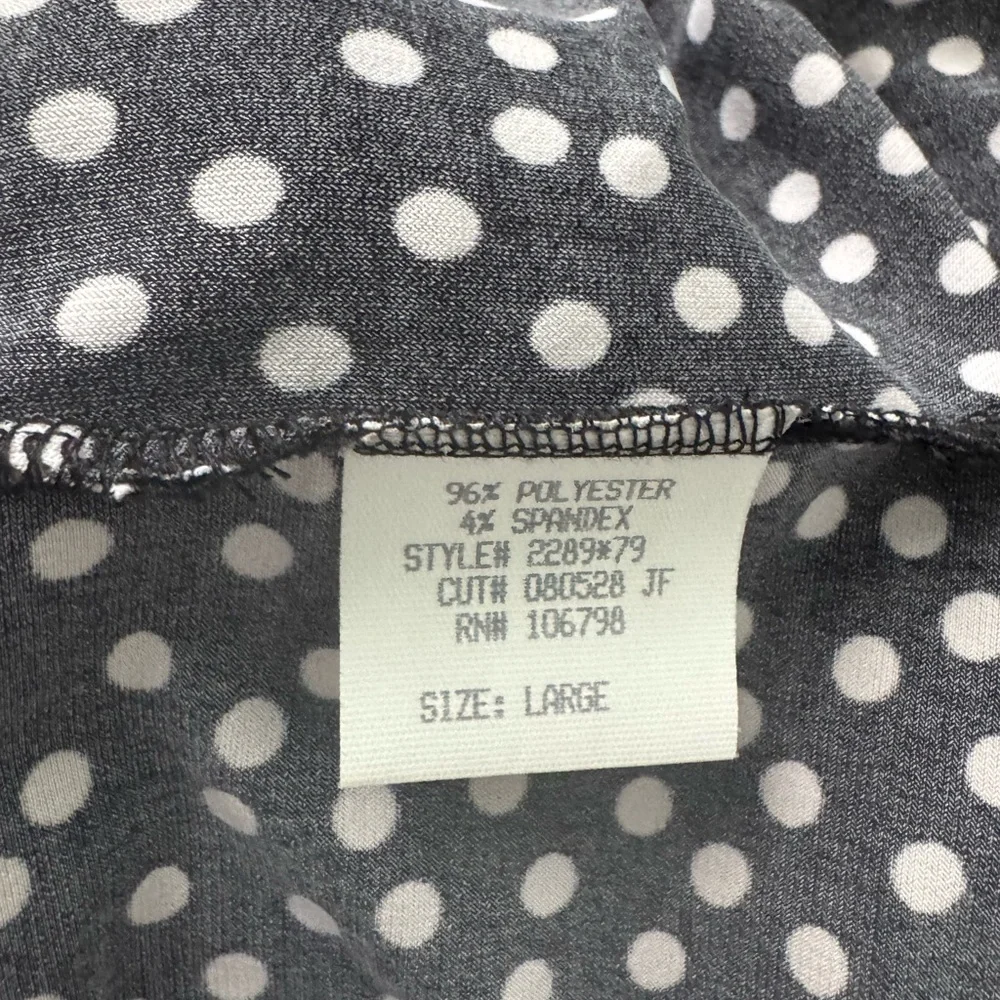 Lily Black and White Polka Dot Midi Length Skirt. Size L EUC